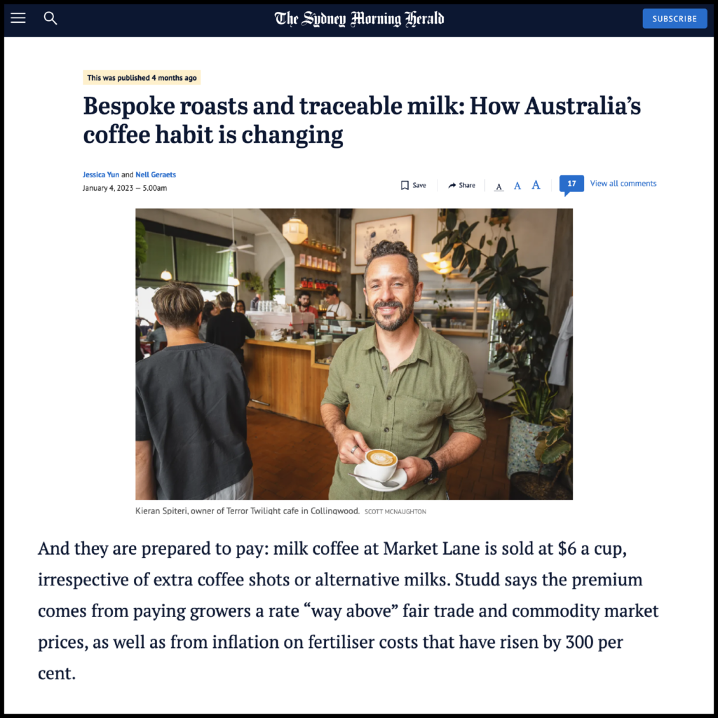 news media example of coffee being ethical